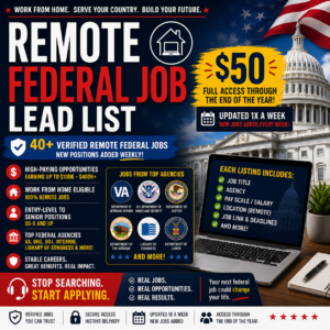 REMOTE FEDERAL JOB LEAD LIST