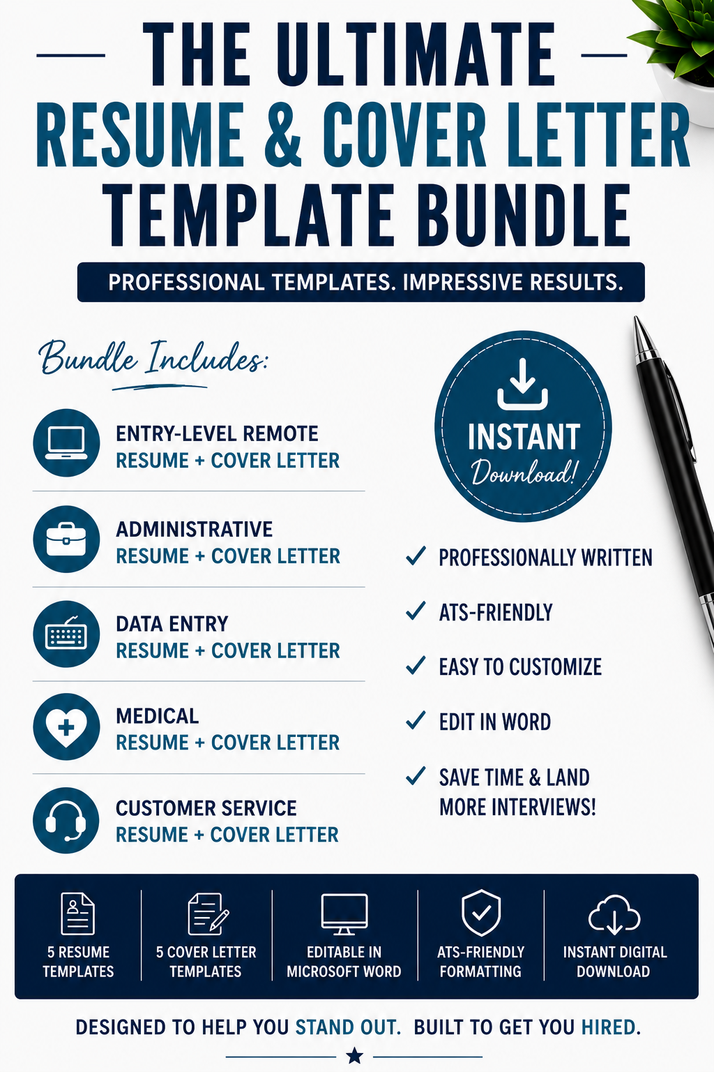 *PRE ORDER* Ultimate Resume & Cover Letter Template Bundle